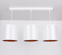 atlanta lampa wisząca biały 3x40w e27 abażur biały