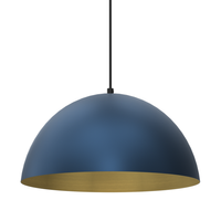 Milagro - Lampa wisząca BETA NAVY BLUE/GOLD 1xE27 35cm