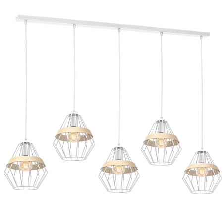 Milagro - Lampa wisząca CLIFF WHITE 5xE27
