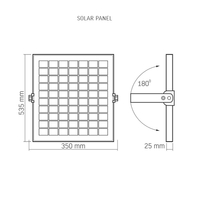 Naświetlacz LED z panelem solarnym 100W + pilot VLE-FSO-1005