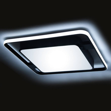 LAMPA DEKORACYJNA PANEL 66W KWADRAT CZARNA STELLA + PILOT  DL-F01