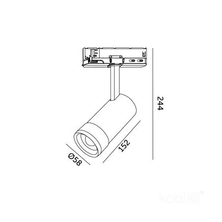 Reflektor szynowy LED NEXTRACK VISION 20W 3CCT 30-60° biały Kobi Pro