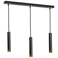 Milagro - Lampa wisząca DANI BLACK/GOLD 3xGU10