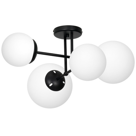 Milagro - Lampa sufitowa LIMA BLACK 4xE14