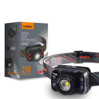 Latarka czołowa LED 5W ZOOM IP65 czujnik ruchu VLF-H045Z