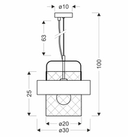 Fiba lampa wisząca czarny 1x40w e27 klosz miedziano czarny