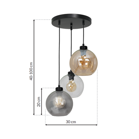 Milagro - Lampa wisząca SOFIA MIX 3xE27