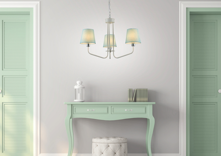 LAMPA WISZĄCA YORK 3 BIAŁY NIEBIESKI