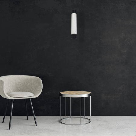 Milagro - Lampa wisząca MARBLE WHITE/BLACK 1xGU10