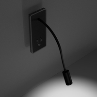 Milagro - Lampka nocna BASE 8W+2W BLACK