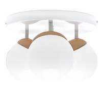 Milagro - Lampa sufitowa SFERA WOOD 3xE14