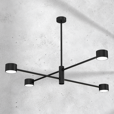 Milagro - Lampa sufitowa CROSS BLACK 4xGX53
