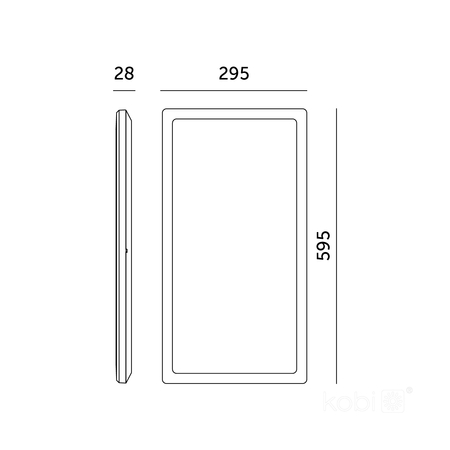 Plafon LED NIVERA SQUARE 32W 3CCT IP54 czarny Kobi Premium