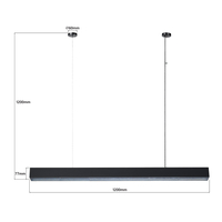 Lampa wisząca Mira L czarna Tuya LED CCT