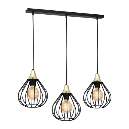Milagro - Lampa wisząca KANE BLACK 3xE27