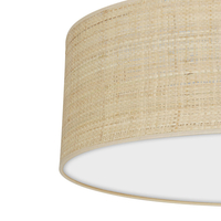 Milagro - Lampa sufitowa MARSHALL WHITE / RATTAN 3xE27