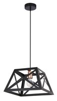 Origami lampa wisząca czarny 1x40w e27 klosz czarny