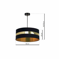 Lampa wisząca PALMIRA BLACK / GOLD 1xE27 60W