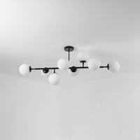 Lampa wisząca Dorado czarna 8xE14