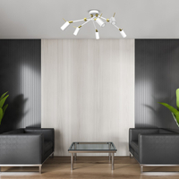 Milagro - Lampa sufitowa IRIS White/Gold 6x mini GU10