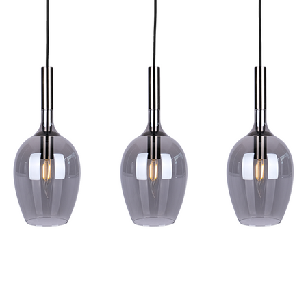 Milagro - Lampa wisząca LUGANO SMOKED 3xE14