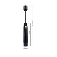 Milagro - Lampa wisząca MARBLE BLACK 1xGU10