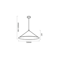 Milagro - Lampa wisząca Fuji Ø70cm 1xE27