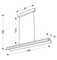 Candellux - Curacoa Lampa Wisząca 100X16 33W Led Brązowy 4000K Apeti