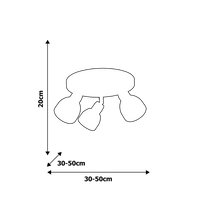 Milagro - Lampa sufitowa PIK WHITE 3xE27