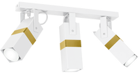 Milagro - Lampa sufitowa VIDAR WHITE/GOLD 3xGU10