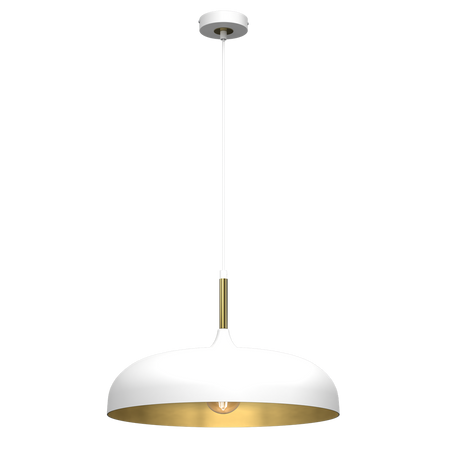 Milagro - Lampa wisząca LINCOLN WHITE/GOLD 1xE27 45cm