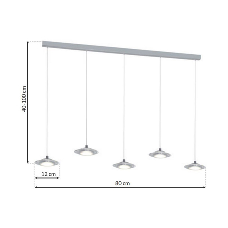 Milagro - LAMPA WISZĄCA ELLIPSE 25W LED