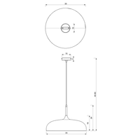 Milagro - Lampa wisząca LINCOLN GREEN/GOLD 1xE27 35cm