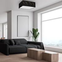 Milagro - Lampa sufitowa SENSO Black/Gold kwadrat 3xE27