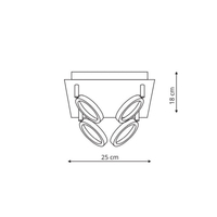 Plafon Carrara srebrny LED 3000K