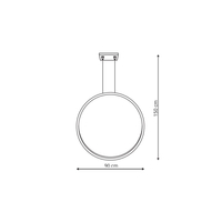 Lampa wisząca Mirror L złota IP44 LED CCT