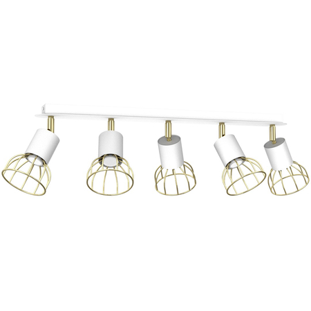 Milagro - Lampa sufitowa DANTE White/Gold 5x mini GU10