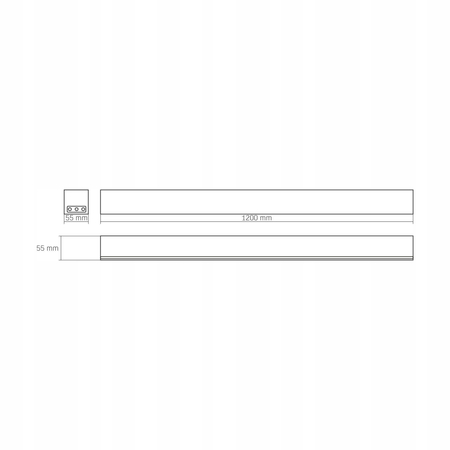 LAMPA LED LINIOWA 50 W 5000K 120 CM 5000 LUMENÓW NATYNKOWA PODWIESZANA IP20