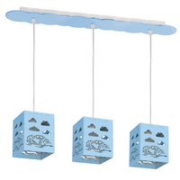 Milagro - Lampa wisząca RALLY BLUE 3xE27 60W