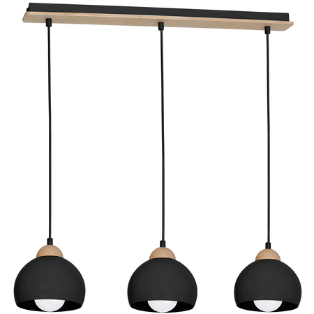 Milagro - Lampa wisząca DAMA BLACK 3xE27