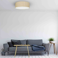 Lampa sufitowa Marshall 3xE27 Ø50cm Biały/Rattan
