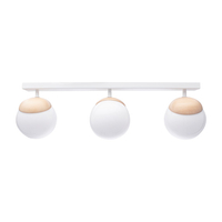 Milagro - Lampa sufitowa SFERA WOOD 3xE14