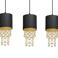 Milagro - Lampa wisząca ALMERIA BLACK/GOLD 3xE27