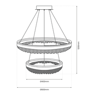 Milagro - Lampa wisząca PRECIOSA 85W LED