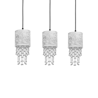 Milagro - Lampa wisząca ALMERIA SILVER/BLACK 3xE27