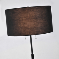Lampa podłogowa Fogo czarna 2xE27