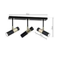 Milagro - Lampa wisząca DALLAS GOLD 3x miniGU10