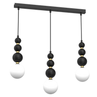 Milagro - Lampa wisząca BOULE Black 3xG9