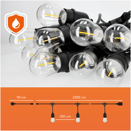 Girlanda MIMOSA LED SET 20m 20x1W E27 Kobi