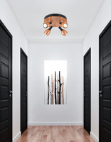 CROSS LAMPA SUFITOWA PLAFON 4X50W GU10 MIEDZIANY